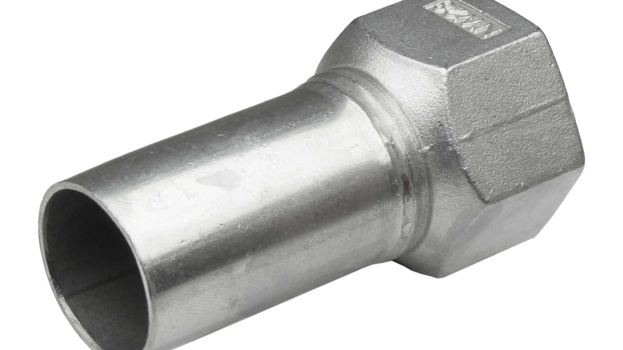 Insteek Ratel Pers insteek binnendraad 18x1/2'' mm RVS 316L - Toppex