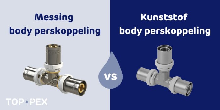 Messing body perskoppeling vs Kunststof body perskoppeling